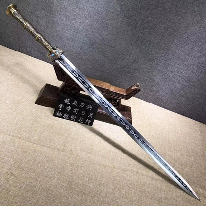 Han jian sword,Handmade high carbon steel blade,Alloy handle