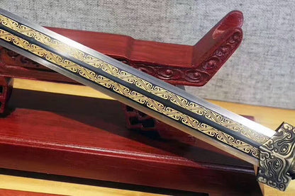 Han jian(High carbon steel blade,Redwood scabbard,Alloy)Length 42"