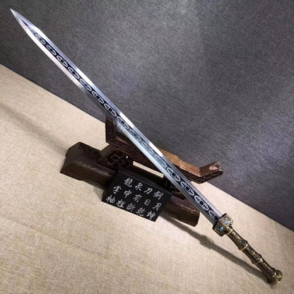 Han jian sword,Handmade high carbon steel blade,Alloy handle