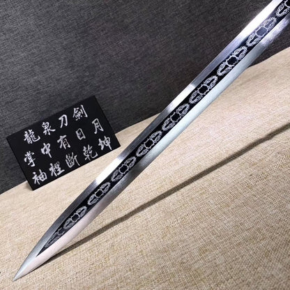 Han jian sword,Handmade high carbon steel blade,Alloy handle