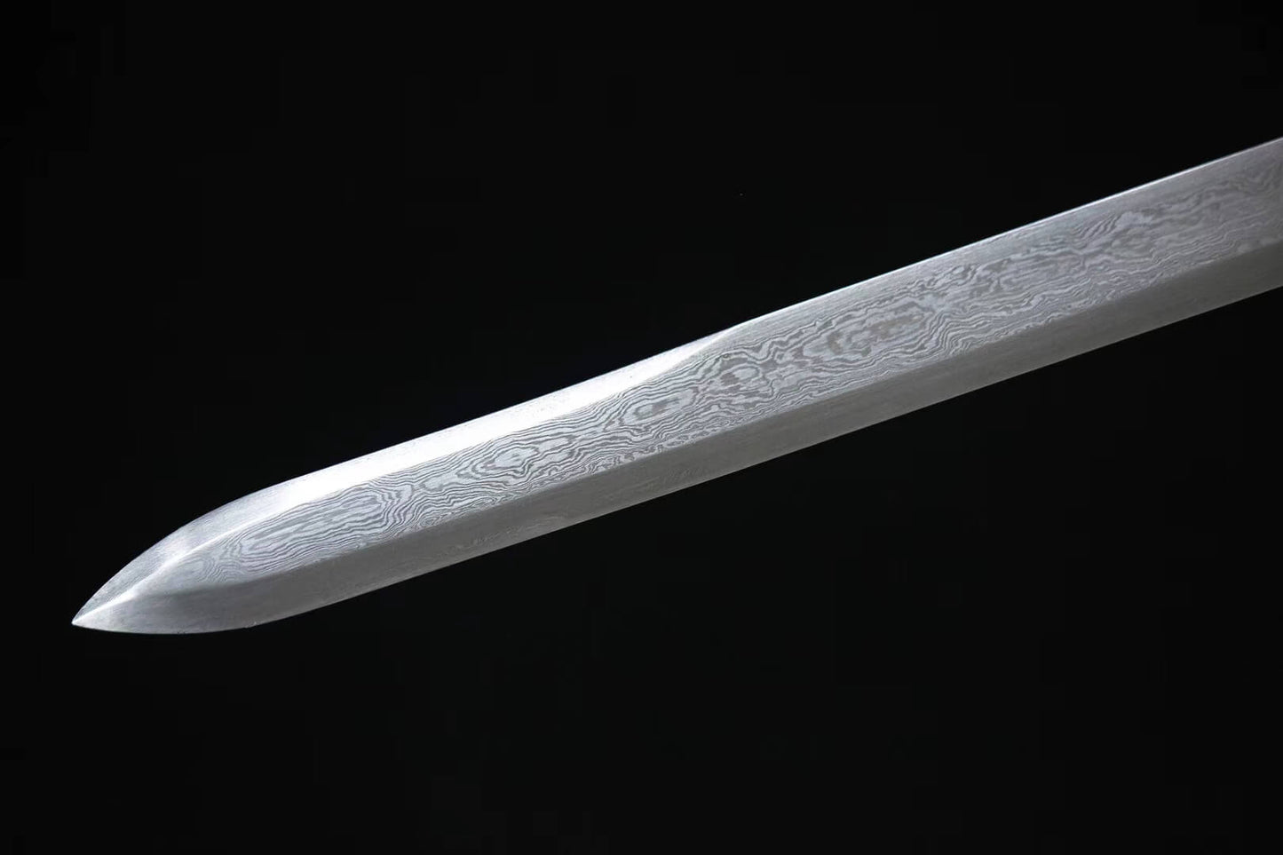 Tang dao,Hand Forged(Damascus steel blade,Rosewood,Alloy)Full tang