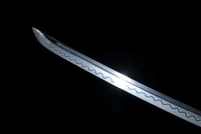 Samurai sword,Damascus steel blade,Wood scabbard