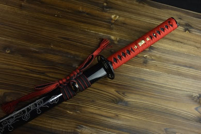 Black blade katana,High carbon steel