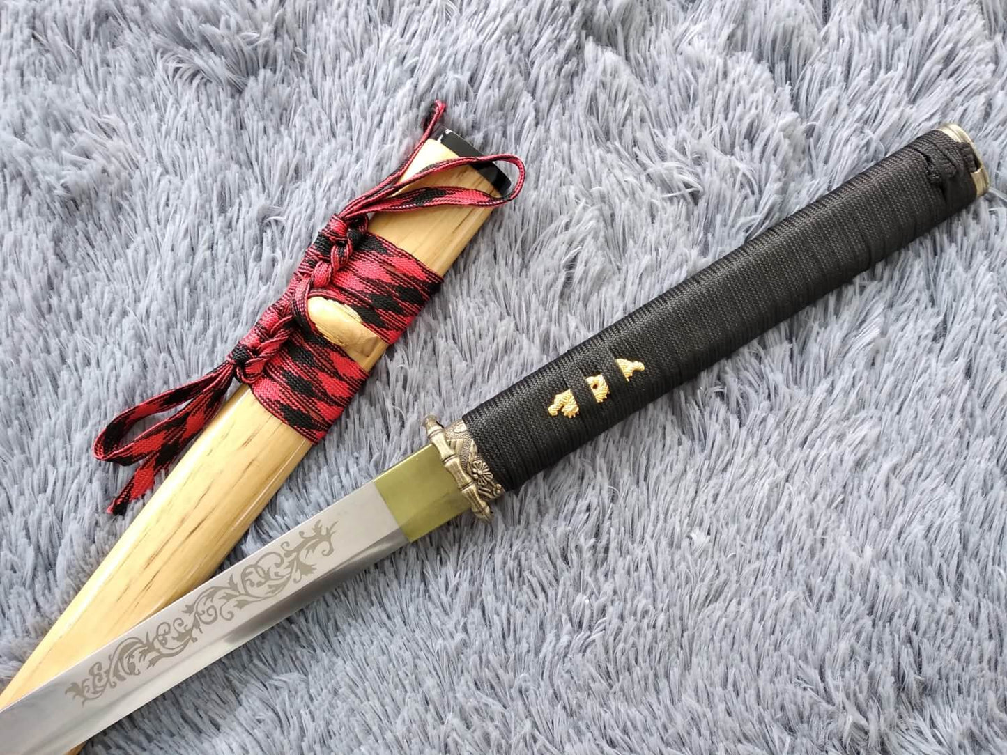 Tang sword,Ninja,High manganese steel,Hardwood,Alloy