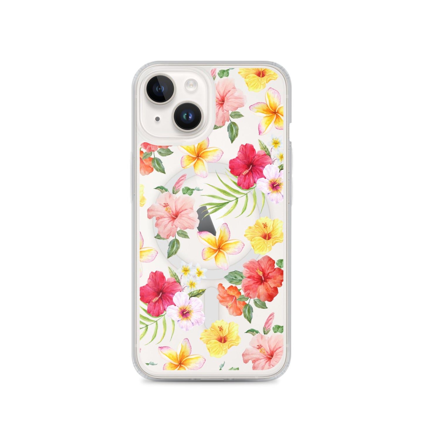 Hibiscus MagSafe Clear iPhone Case