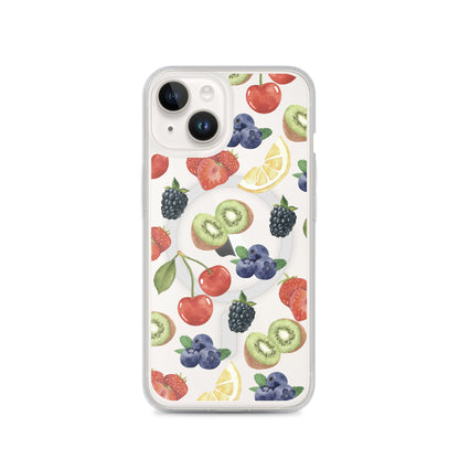 Summer Berries MagSafe Clear iPhone Case