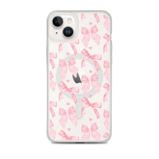 Flirty Bows MagSafe Clear iPhone Case