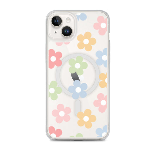 Pastel Garden MagSafe Clear iPhone Case