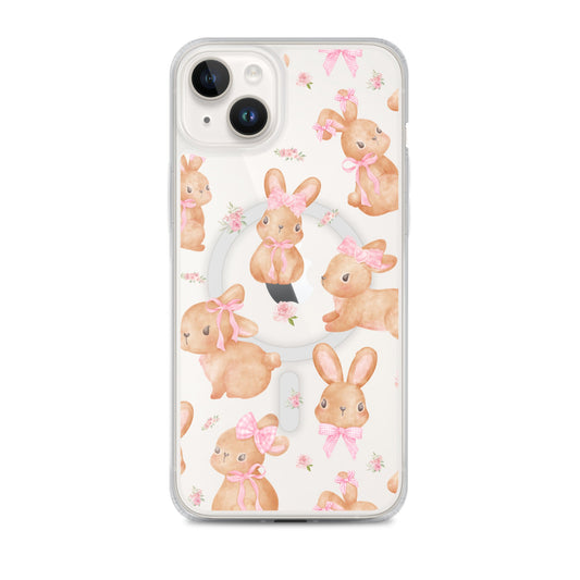 Bow Bunny MagSafe Clear iPhone Case