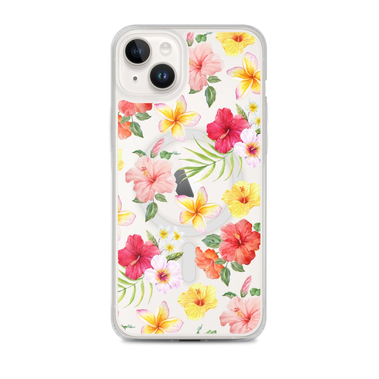 Hibiscus MagSafe Clear iPhone Case