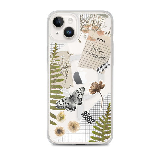 Boho Collage MagSafe Clear iPhone Case