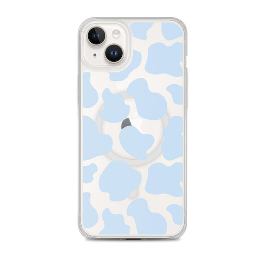 Blue Cow MagSafe Clear iPhone Case