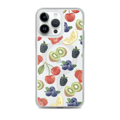 Summer Berries MagSafe Clear iPhone Case