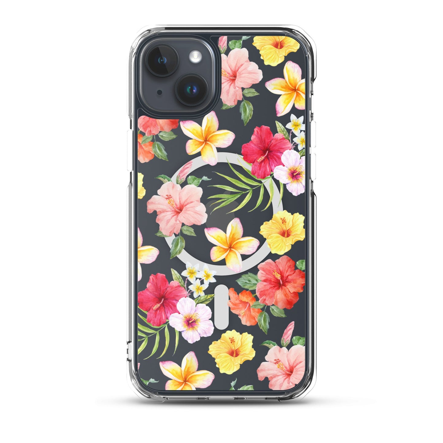 Hibiscus MagSafe Clear iPhone Case