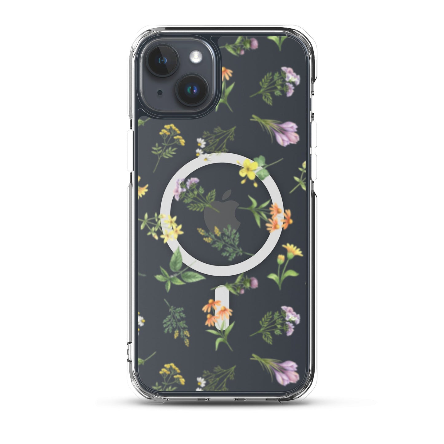Floral Rain MagSafe Clear iPhone Case