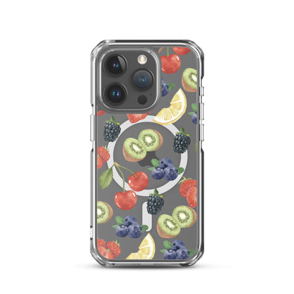 Summer Berries MagSafe Clear iPhone Case