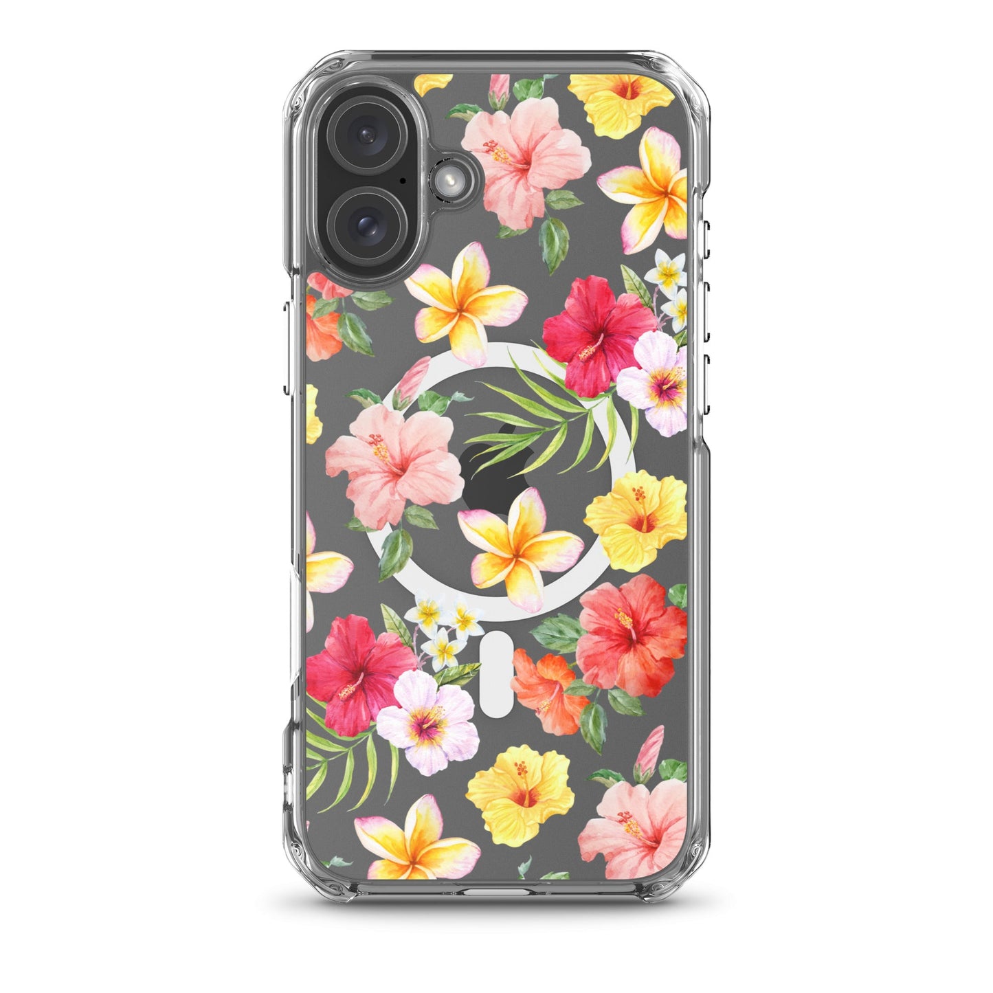 Hibiscus MagSafe Clear iPhone Case