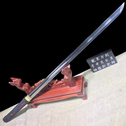 Tang dao sword,Damascus steel blade,Alloy scabbard