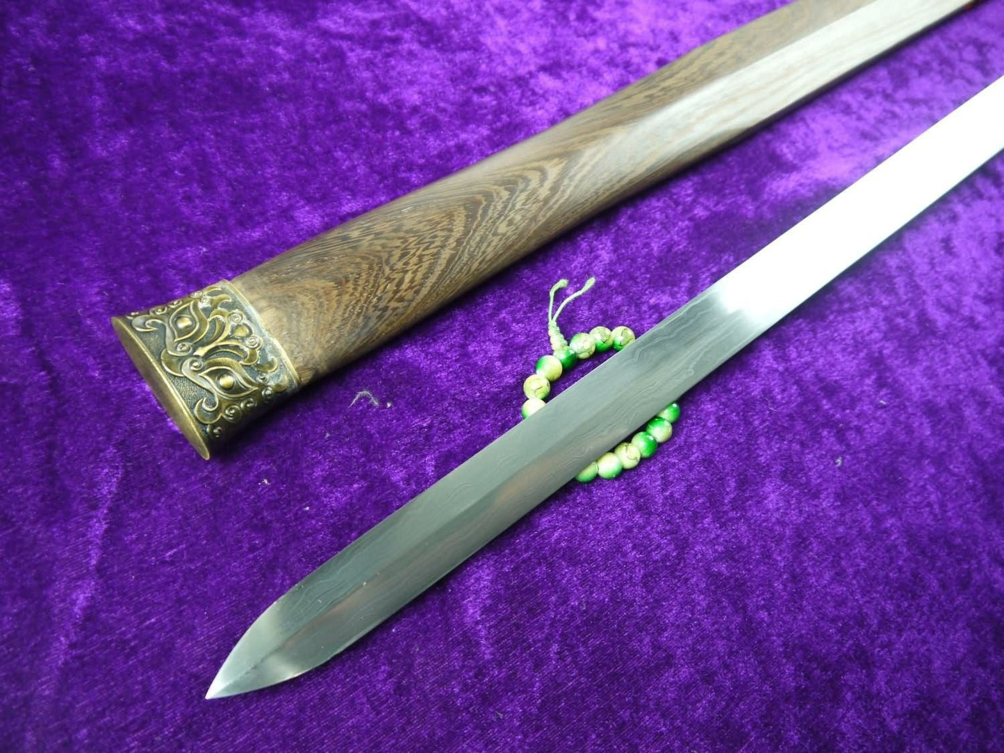 Han jian/Damascus steel handmade blade,Rosewood/Red handle