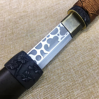 Tang dao sword,High carbon steel etch blade,Stainiess steel scabbard