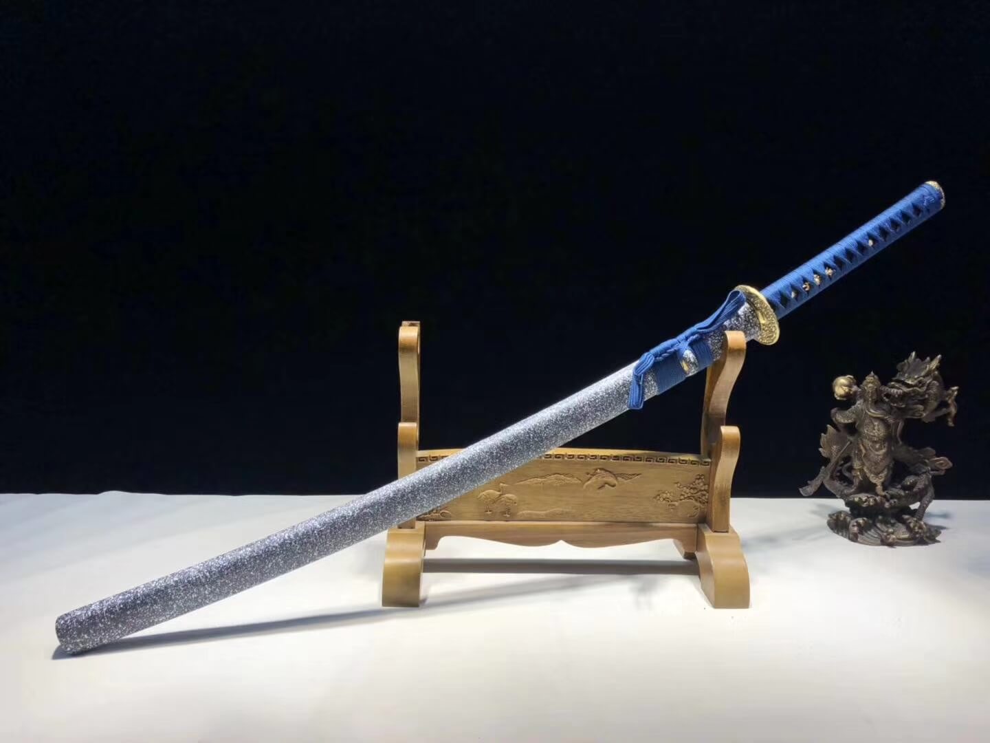 Surf katana,High carbon steel blue blade,Solid wood