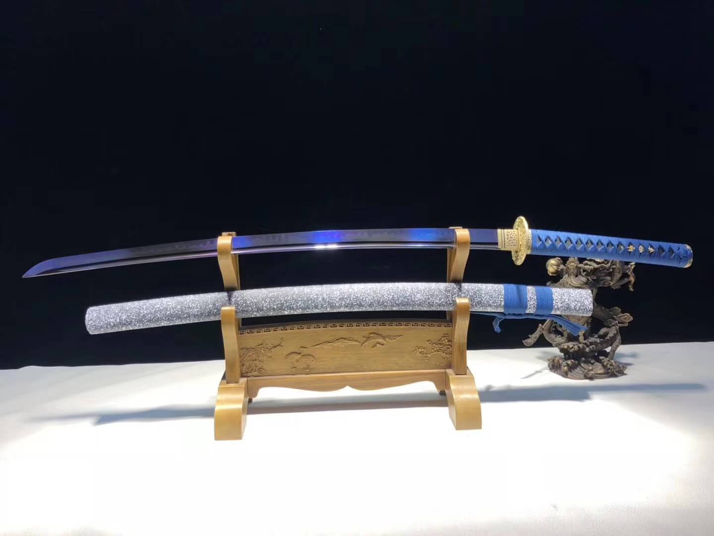 Surf katana,High carbon steel blue blade,Solid wood