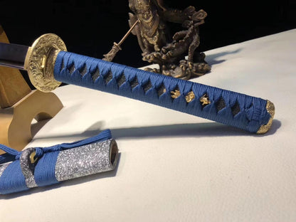 Surf katana,High carbon steel blue blade,Solid wood