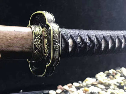 Nihontou Tachi,Nodachi(Folded steel,Rosewood scabbard,Alloy tosogu)Full tang