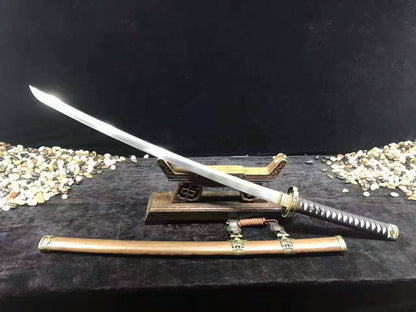 Nihontou Tachi,Nodachi(Folded steel,Rosewood scabbard,Alloy tosogu)Full tang