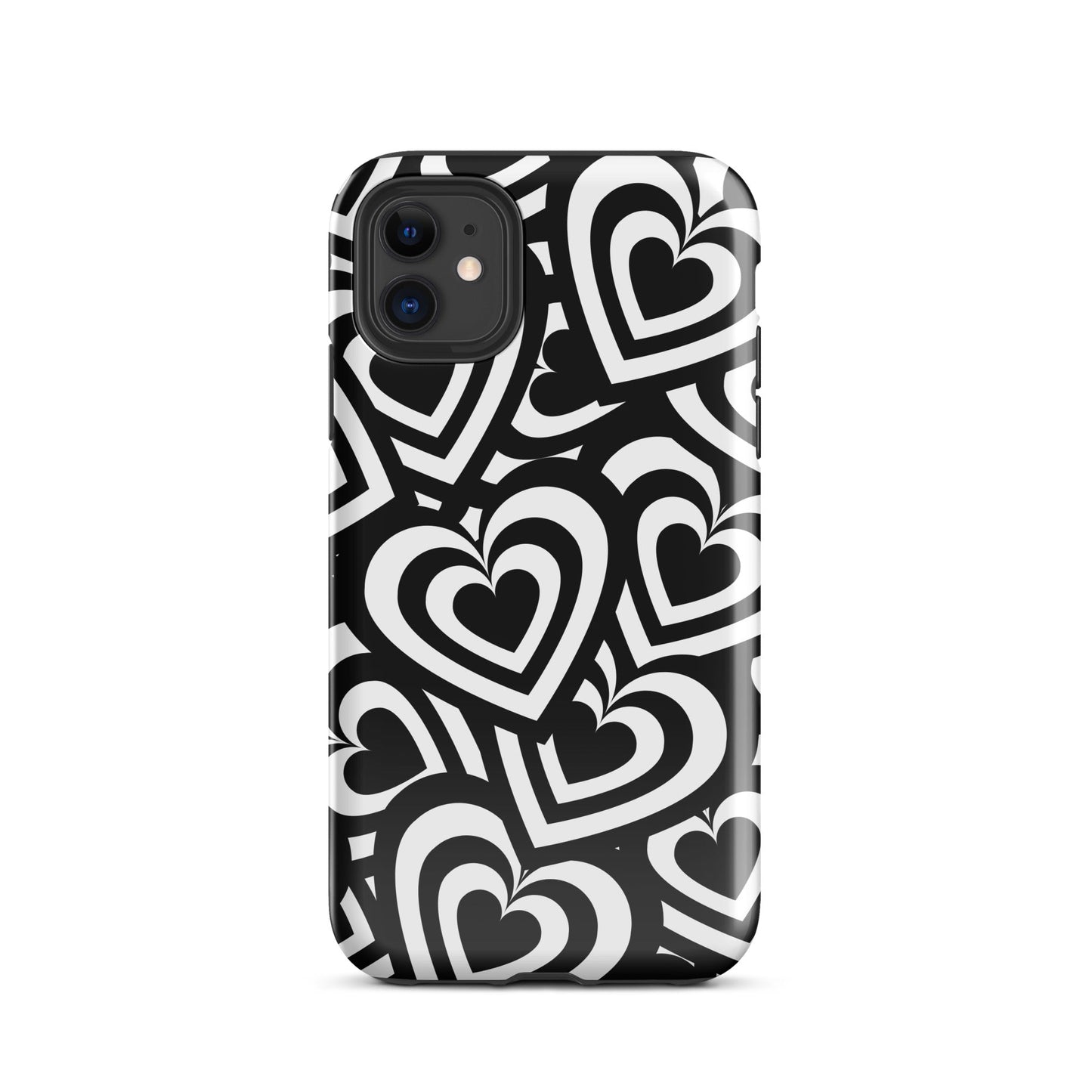 Black & White Hearts iPhone Case