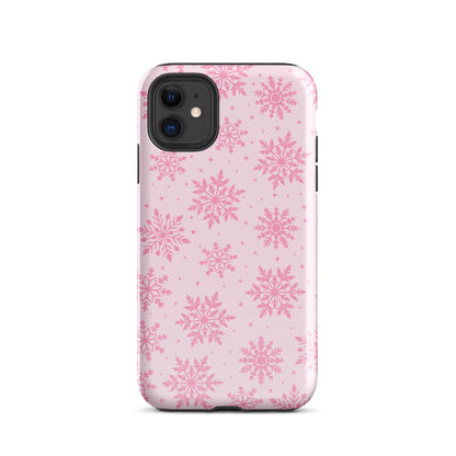 Pink Snowflakes iPhone Case