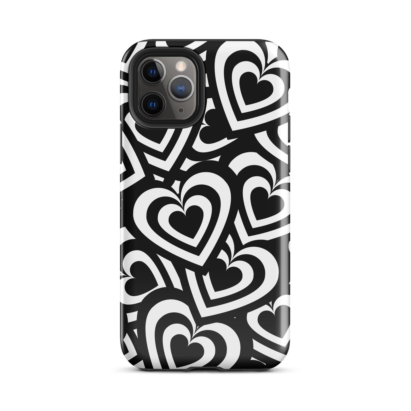 Black & White Hearts iPhone Case