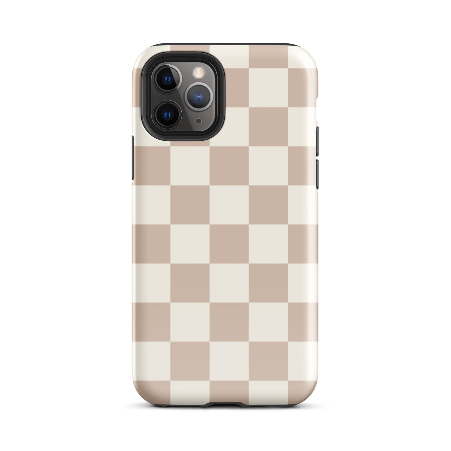 Neutral Checkered iPhone Case