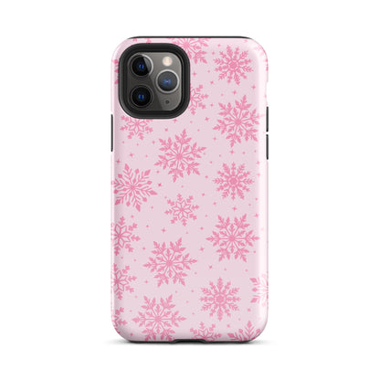 Pink Snowflakes iPhone Case
