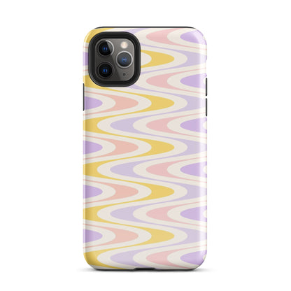 Pastel Retro Wavy iPhone Case