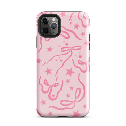 Pink Cosmic Bows iPhone Case