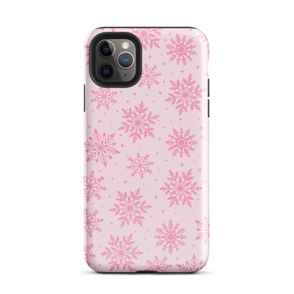 Pink Snowflakes iPhone Case