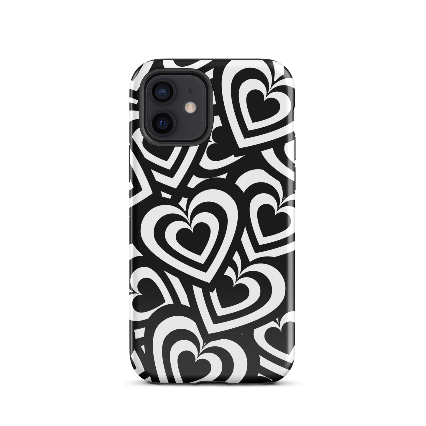 Black & White Hearts iPhone Case