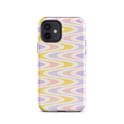 Pastel Retro Wavy iPhone Case