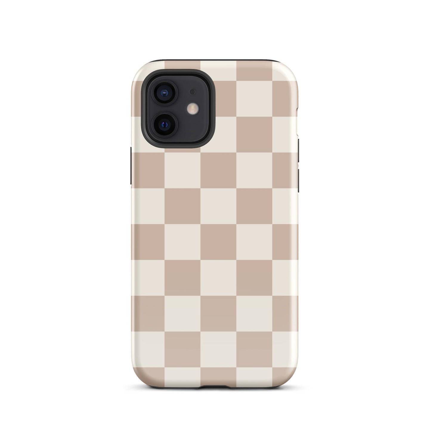 Neutral Checkered iPhone Case