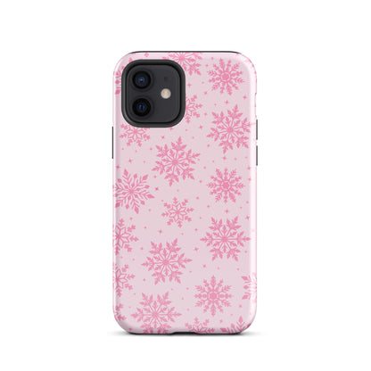 Pink Snowflakes iPhone Case