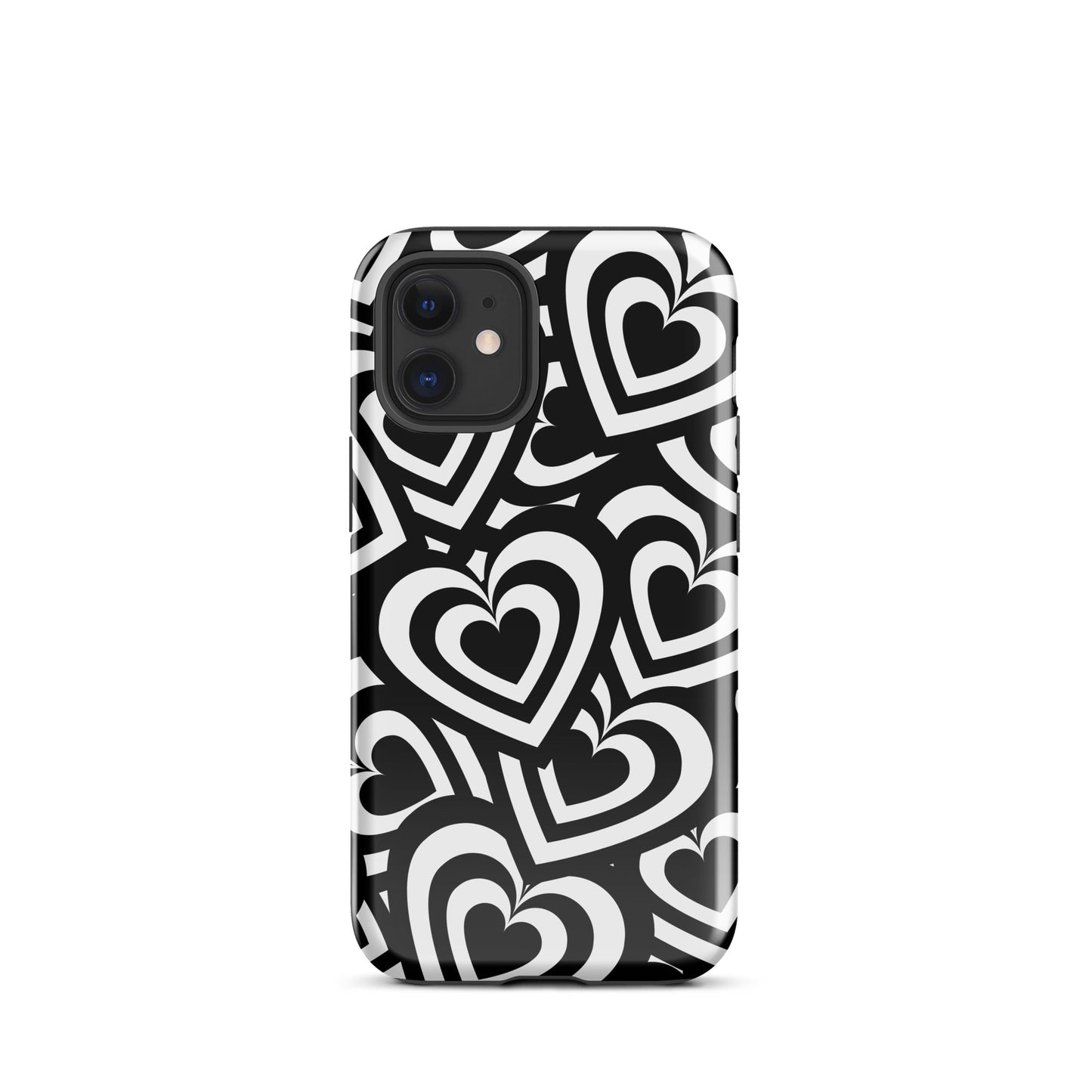 Black & White Hearts iPhone Case