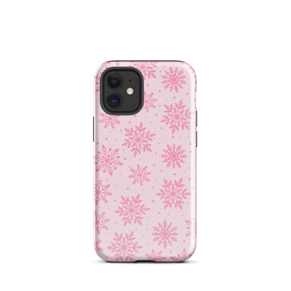 Pink Snowflakes iPhone Case