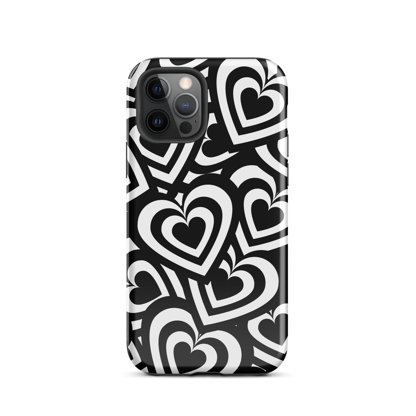 Black & White Hearts iPhone Case