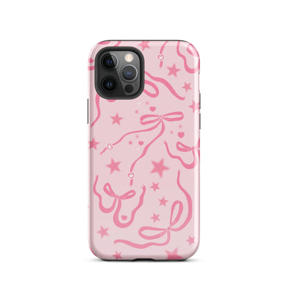 Pink Cosmic Bows iPhone Case