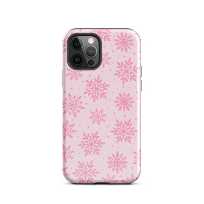 Pink Snowflakes iPhone Case
