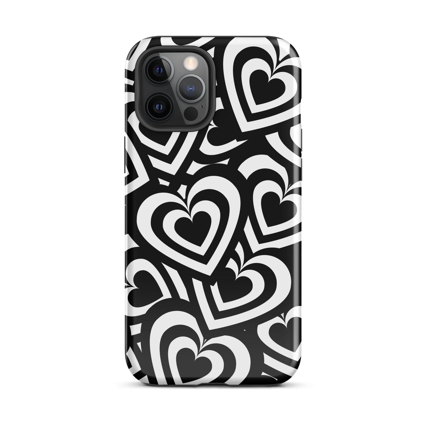 Black & White Hearts iPhone Case
