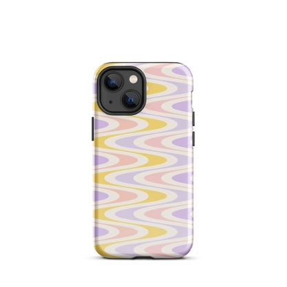 Pastel Retro Wavy iPhone Case