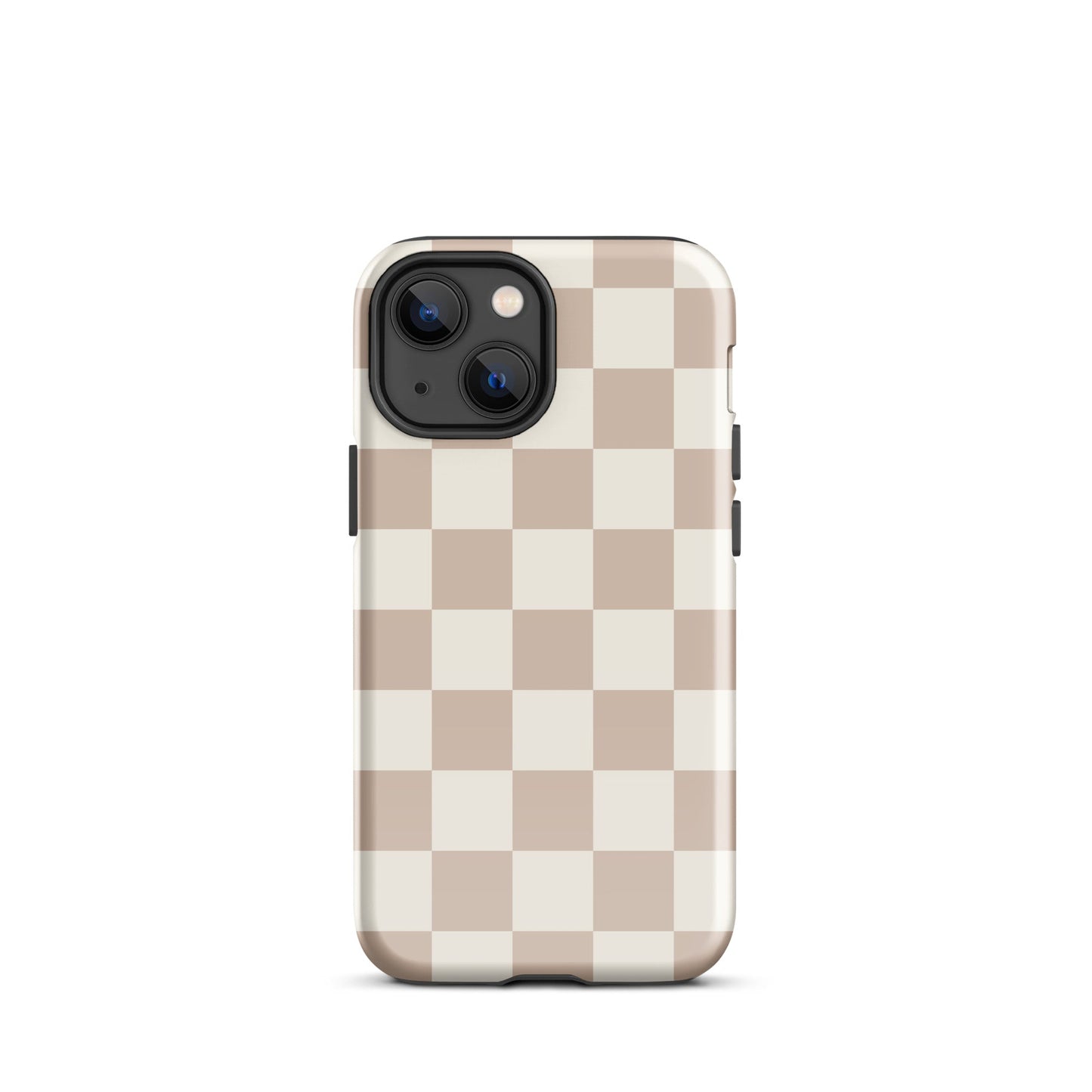 Neutral Checkered iPhone Case