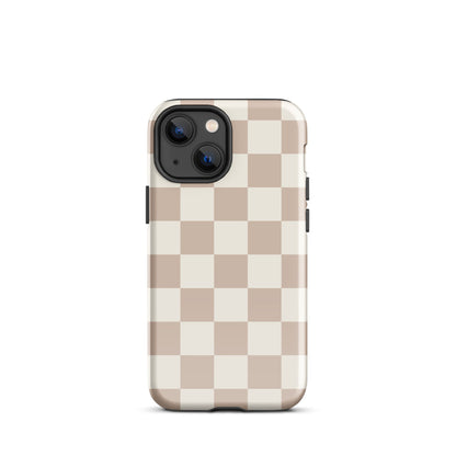 Neutral Checkered iPhone Case